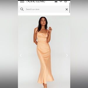 Selfie Leslie - PENNELOPE TIED SHOULDER MAXI DRESS ORANGE size medium